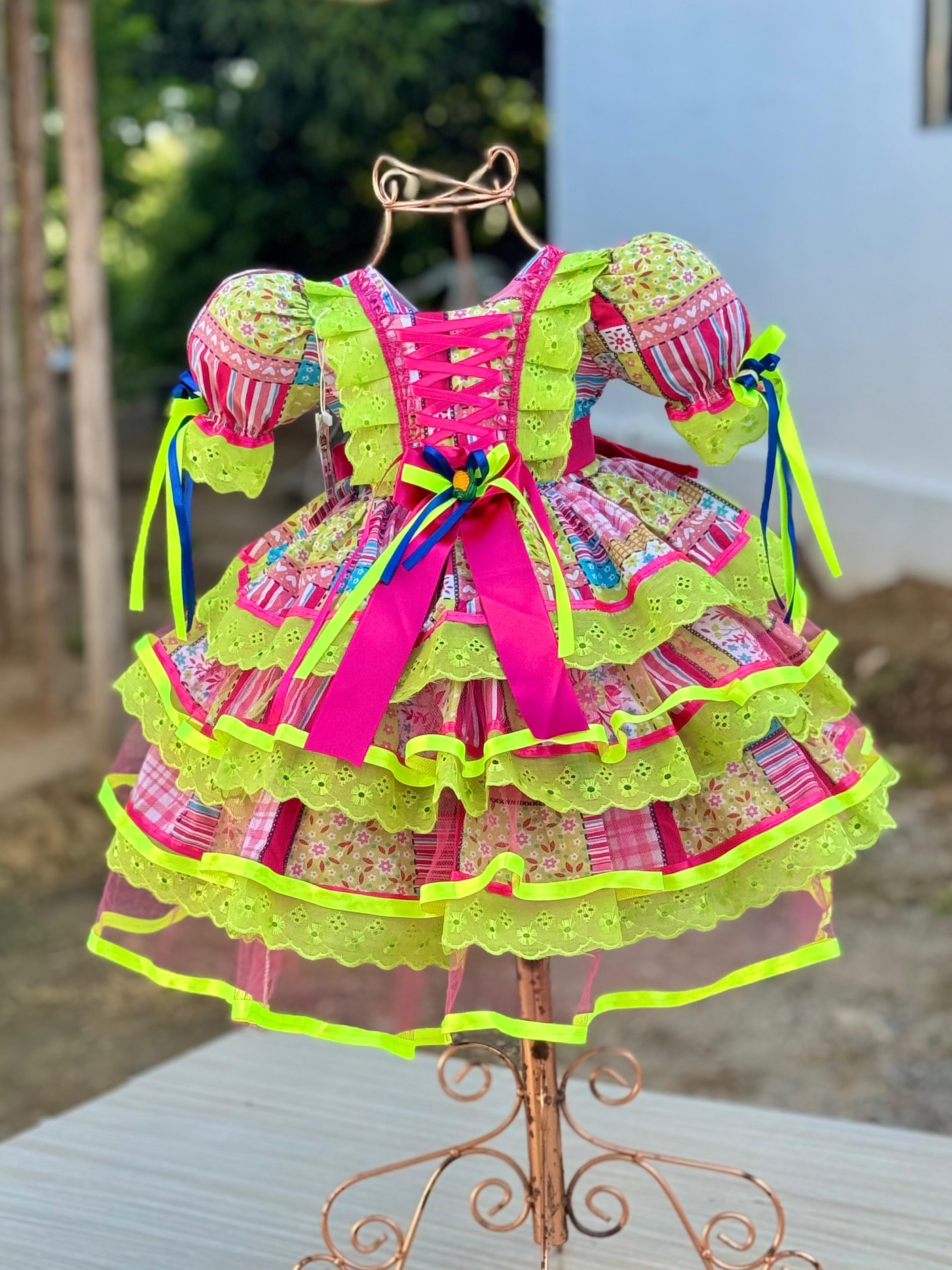 Vestido Caipira  Alegria do Sertao - pronta e. Entrega 