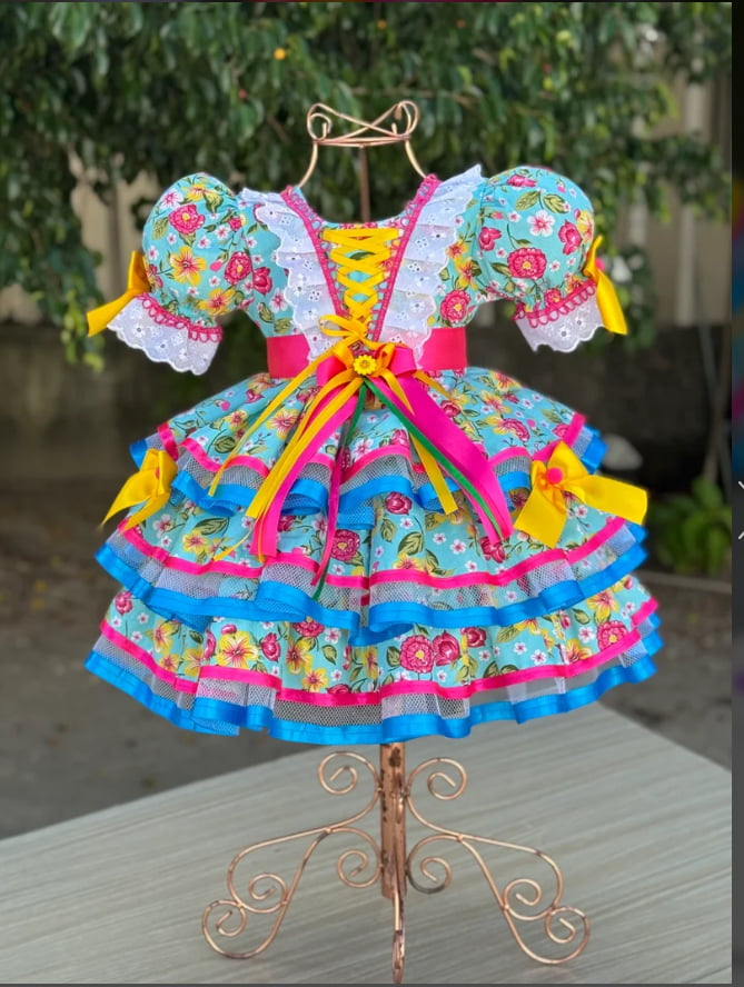 Vestido Fulo de Mancadaru   - pronta e entrega 