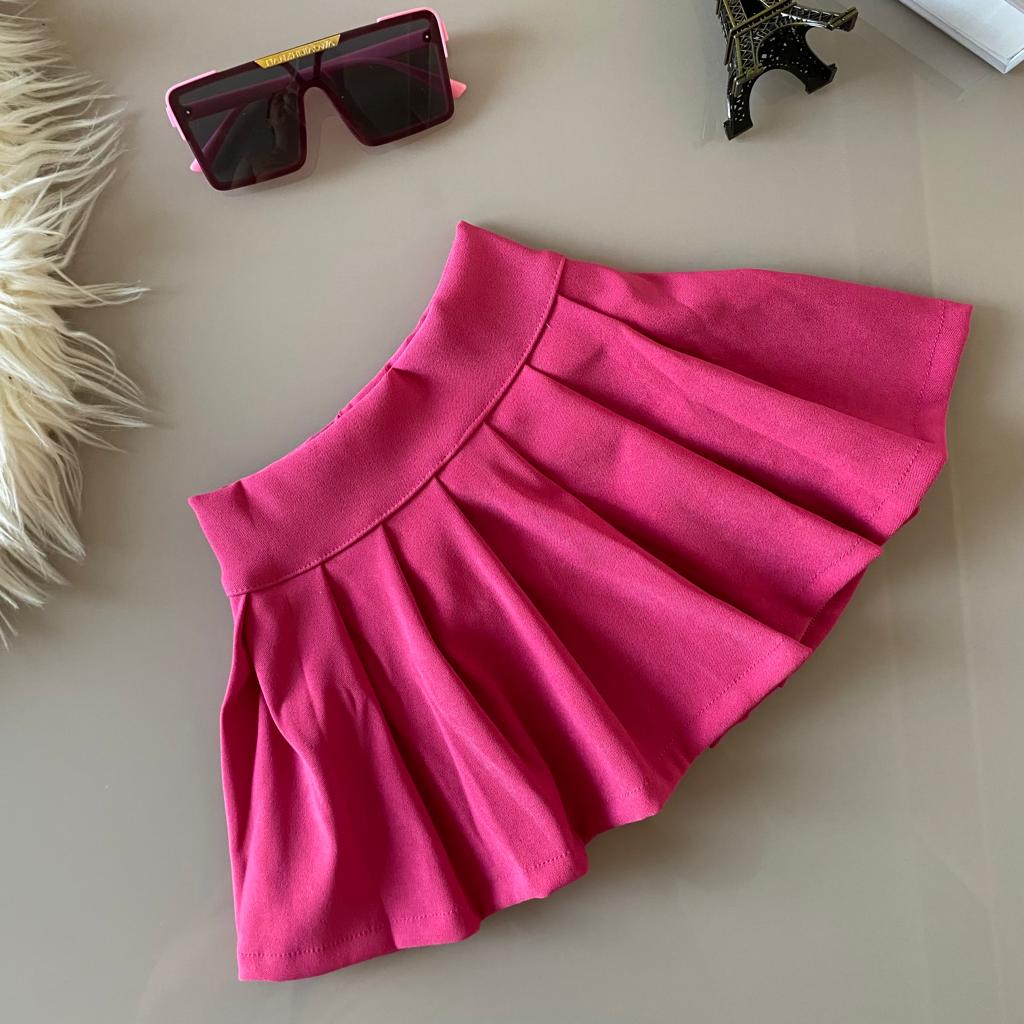 Saia Plissada  BARBIE PINK