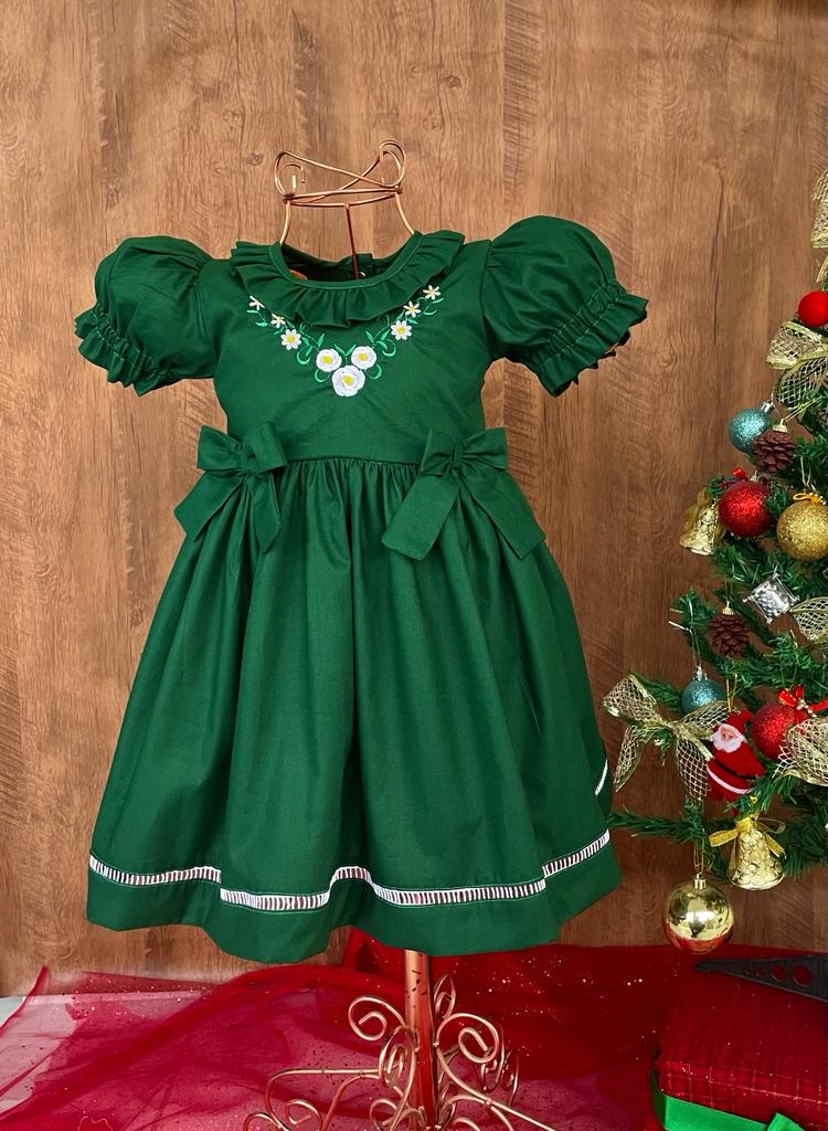 VESTIDO LUXO NATALINO VERDE 