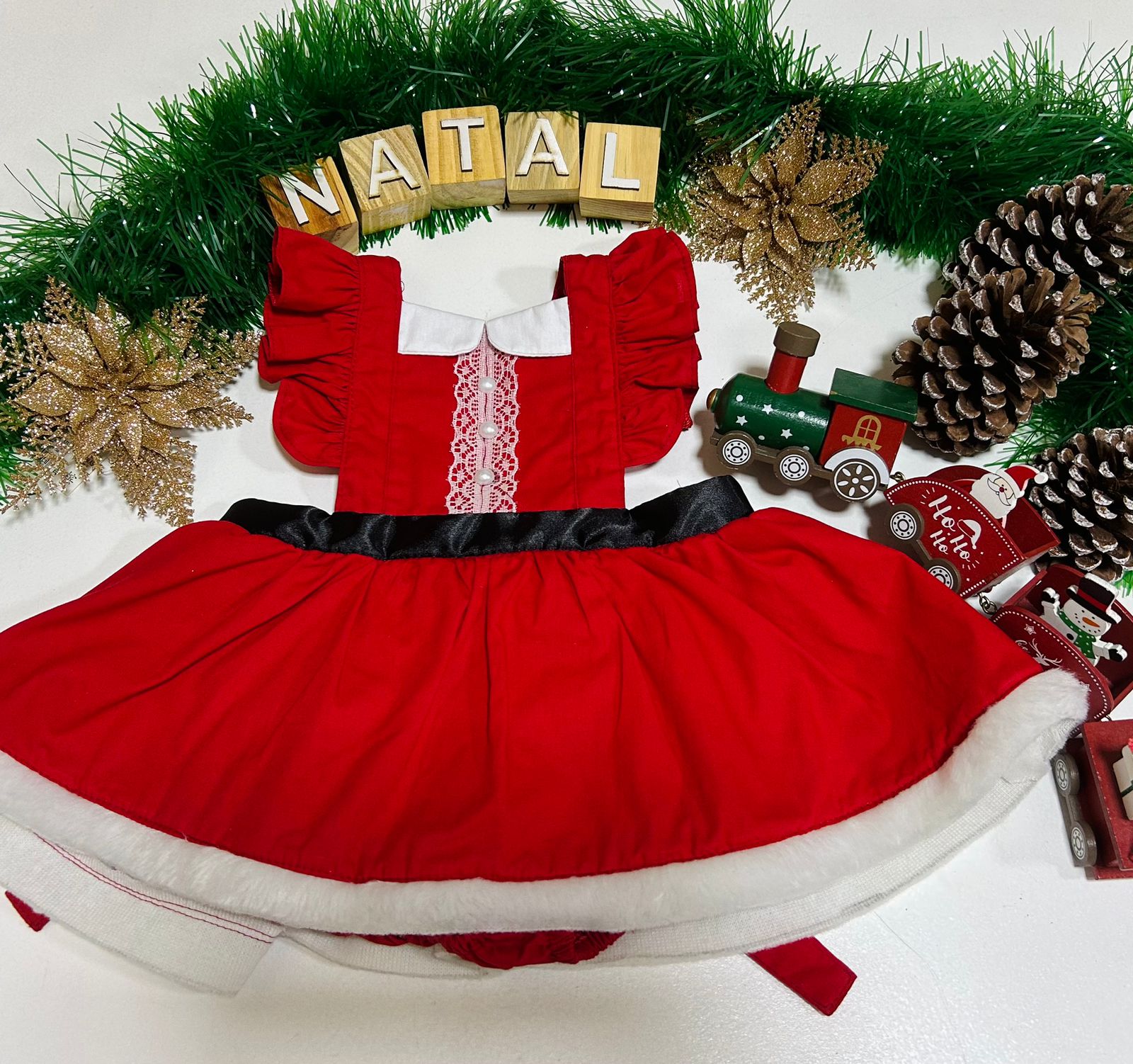 Romper  Natalino - Mamãe Noel 