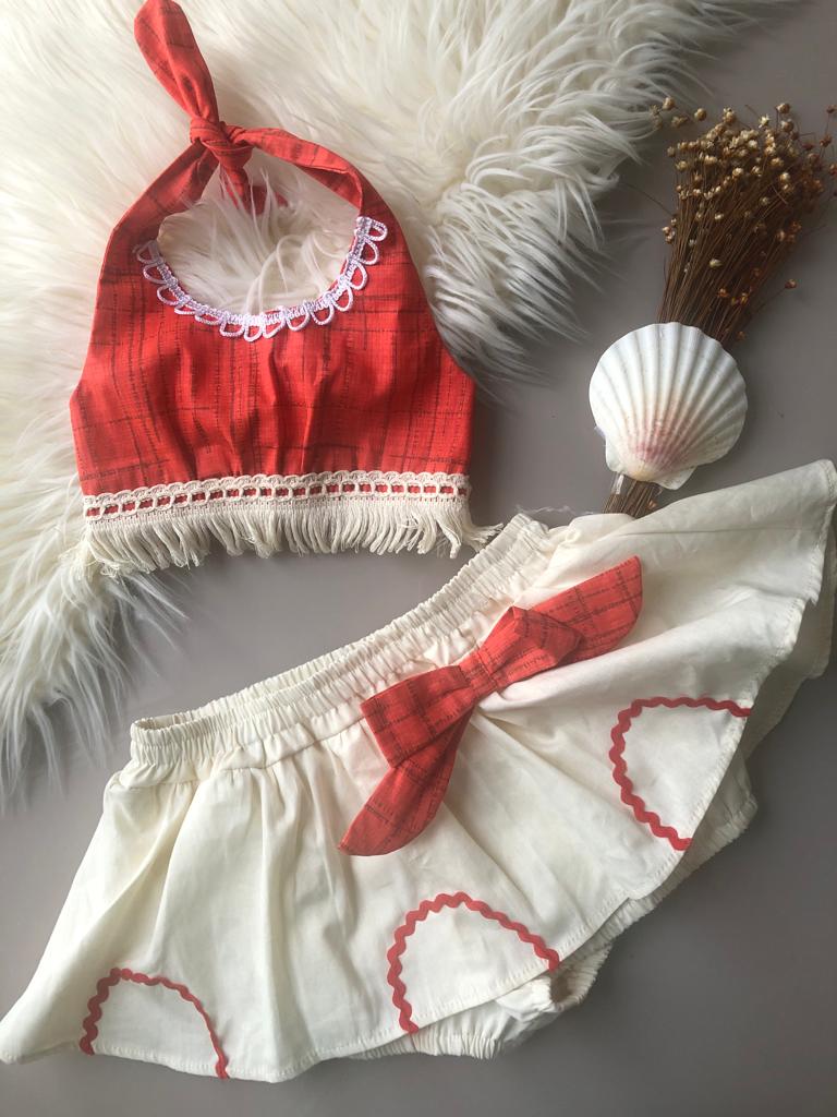 Romper Moana + Colar - TRAKINOS MODA BABY - A Lojinha com os Looks