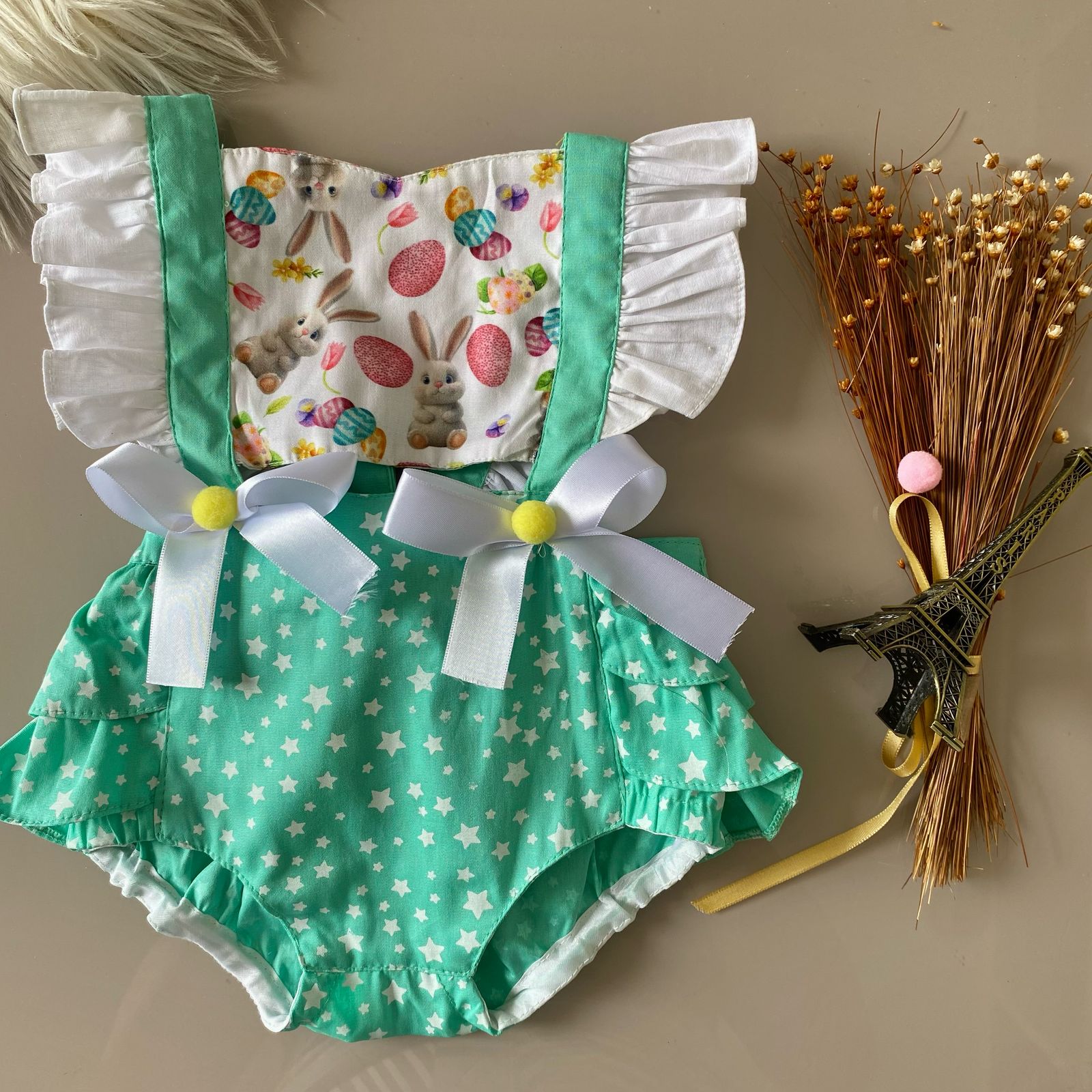 Romper Páscoa Verde 
