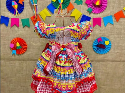 VESTIDO CAIPIRA -BEATRIZ - PRONTA E ENTREGA