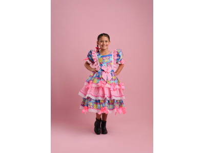 Vestido Caipira Encanto Junino - Envio 06/06/2025 + - Pronta e Entrega - Cópia (1)