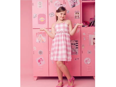 VESTIDO BARBIE MOVIE com Cinto 