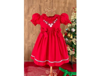 VESTIDO LUXO NATALINO VERMELHO