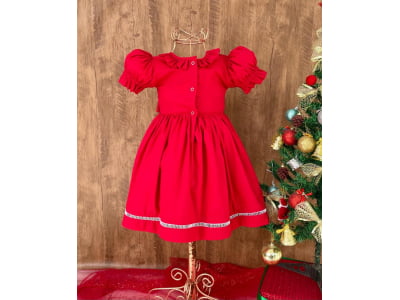 VESTIDO LUXO NATALINO VERMELHO