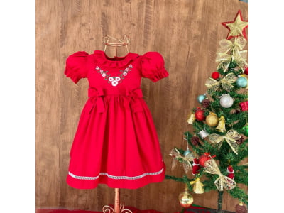 VESTIDO LUXO NATALINO VERMELHO