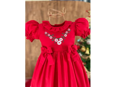 VESTIDO LUXO NATALINO VERMELHO