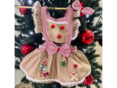 Romper Natalino - Biscoito de Natal Romper Natalino - Biscoito de Natal