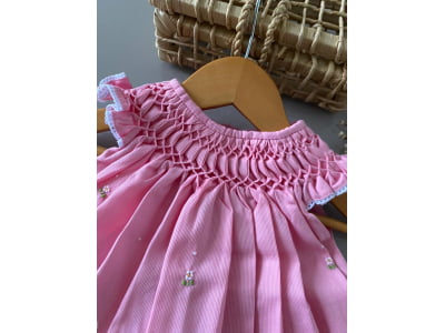 VESTIDO CASINHA DE ABELHA -  ROSA BEBE