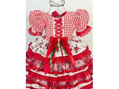 Vestido Caipira Xadrez da Paixão 2  - Encomenda - Previsão de Envio 15/04