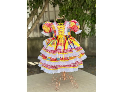 Vestido Caipir- Sinhá -  pronta e entrega