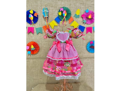 VESTIDO CAIPIRA - CATHARINA ROSA - PRONTA E ENTREGA