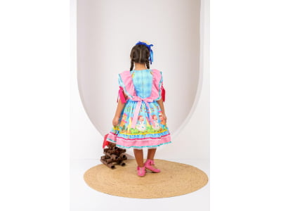 Vestido Caipira Festa na Roça - (PRONTA E ENTREGA) - DISPONIVEL 10 E 12 ANOS!