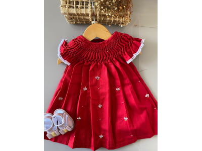 Vestido Casa de Abelha Vermelho  Poa