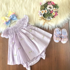 VESTIDO CASINHA DE ABELHA com Calcinha  Lilas