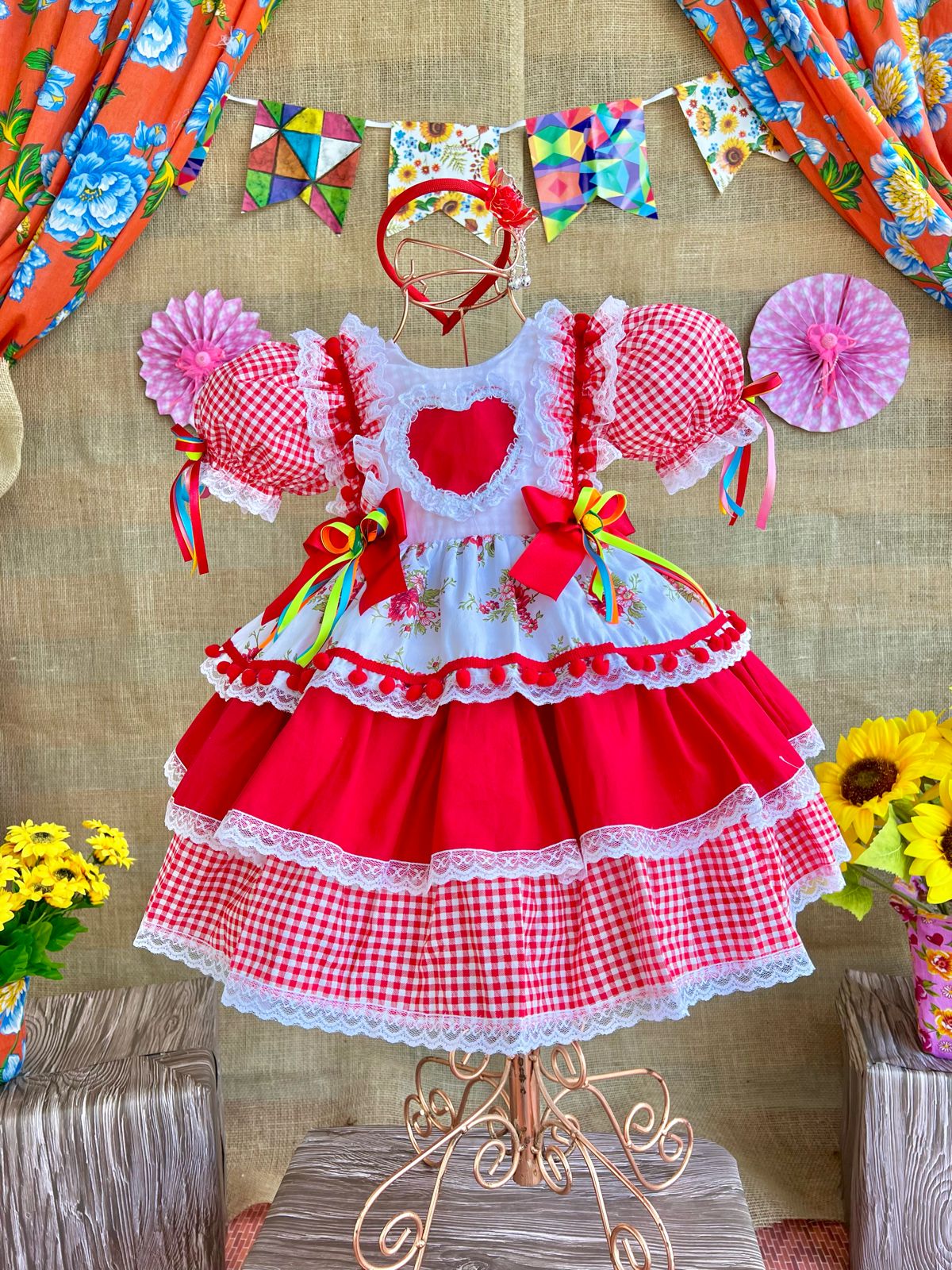 VESTIDO CAIPIRA  - BERENICE  - PRONTA E ENTREGA