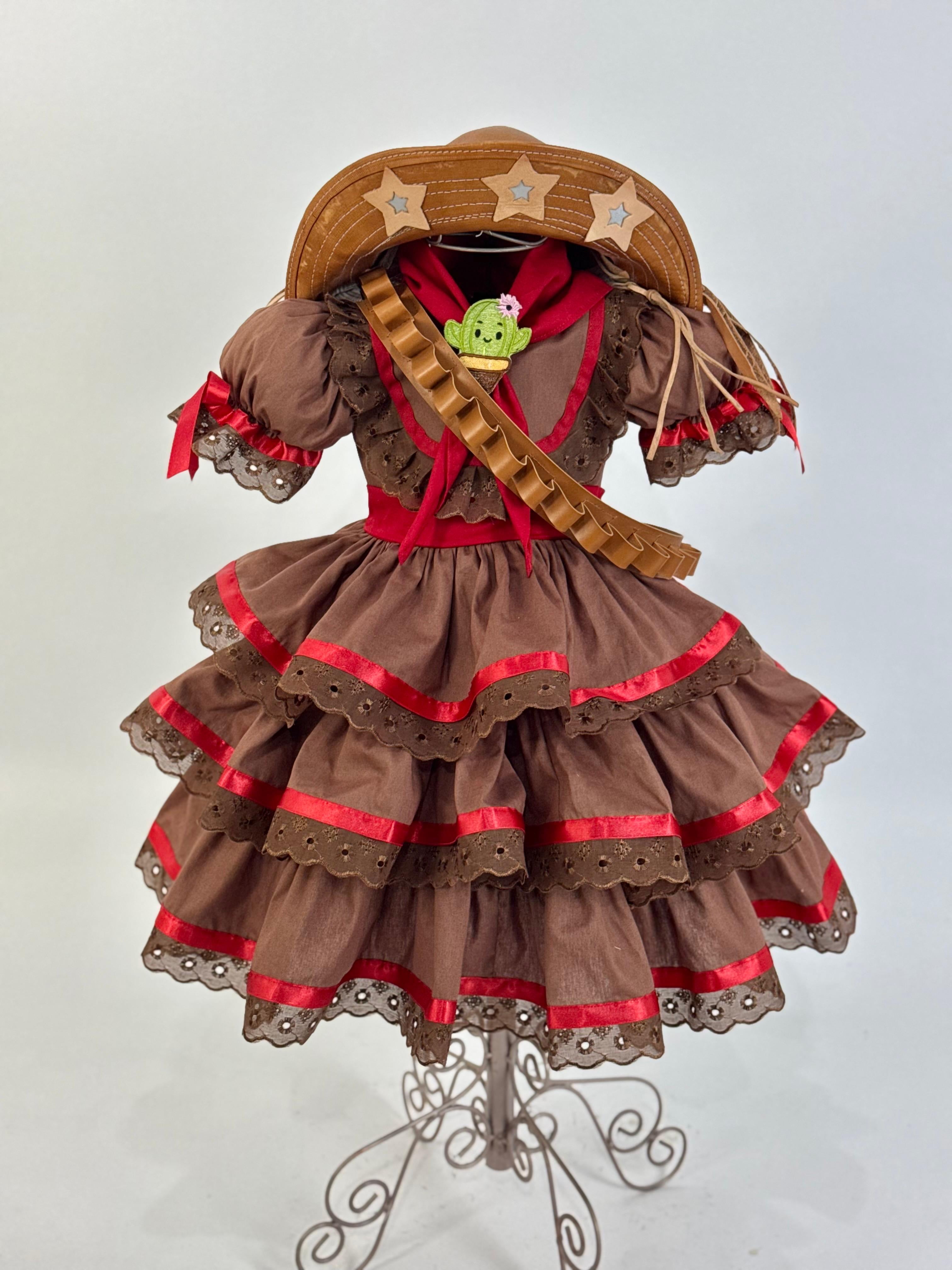 Vestido Caipira Maria Bonita- Sem Acessorios  - Encomenda - Previsão de Envio 15/04 - Cópia (1)