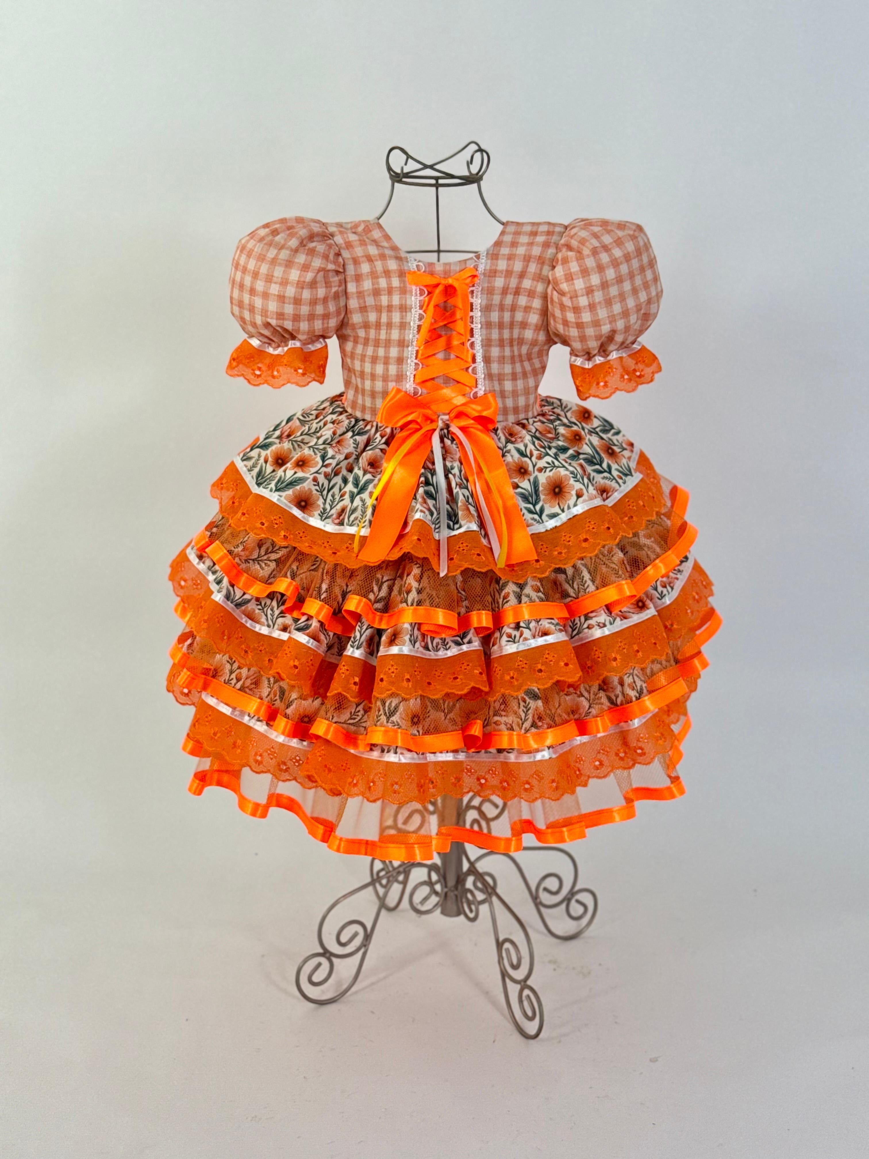 Vestido Caipira Xadrez da Paixão  - Encomenda - Previsão de Envio 15/04 